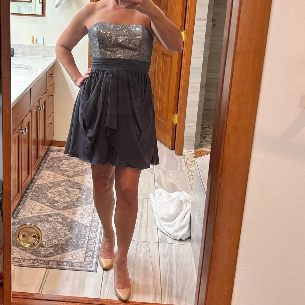 Strapless cocktail dress